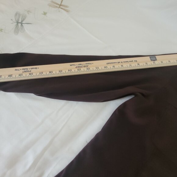 Brown Faux Suede Long Sleeve Blouse Dress Barn Womens Size XL - Picture 11 of 14